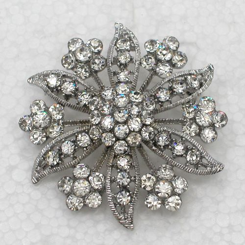 12pcs / lot grossist kristall rhinestone brud brudtärna bröllop broscher blomma kostym stift brosch hänge c412