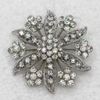 12pcs / lot grossist kristall rhinestone brud brudtärna bröllop broscher blomma kostym stift brosch hänge c412