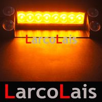 Vit Amber 8 LED Strobe Light Car Flash Warning Blinkande Firmän Dimljus