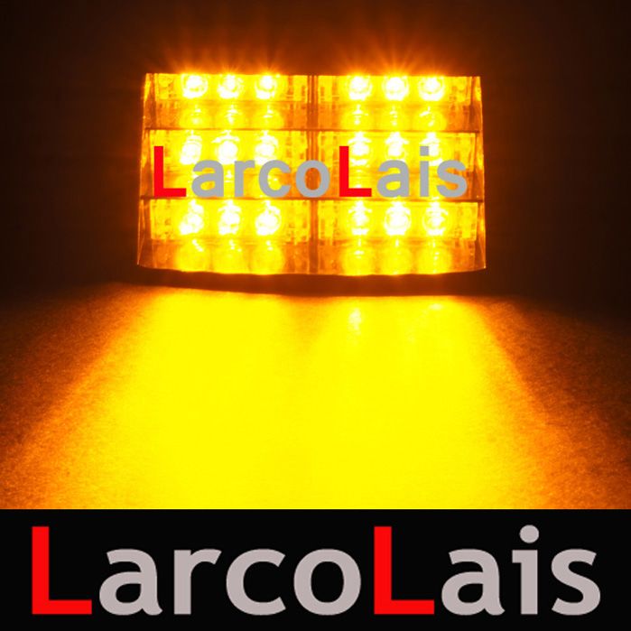 Larcolais 18 LED-strobeljus med sugkoppar Brandman blinkar nödsäkerhetssäkerhetsljus