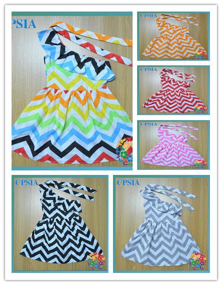 Pink Chevron One Shoulder Dress