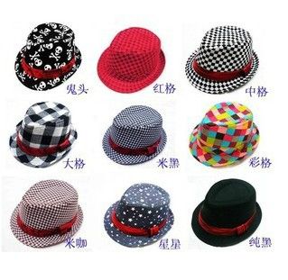 New Baby Canvas Fedora Hat Bebê Jazz Cap Crianças Chapéu Fedora Tops Dicers Crianças Chapelaria