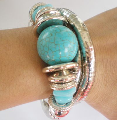 Retail Luxury Turquoise Bracelets Bangle lowest price Christmas gift, #3389