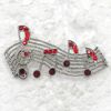 Wholesale Crystal Rhinestone MUSIC NOTE Brooch Fashion costume brooches pin jewelry gift C279