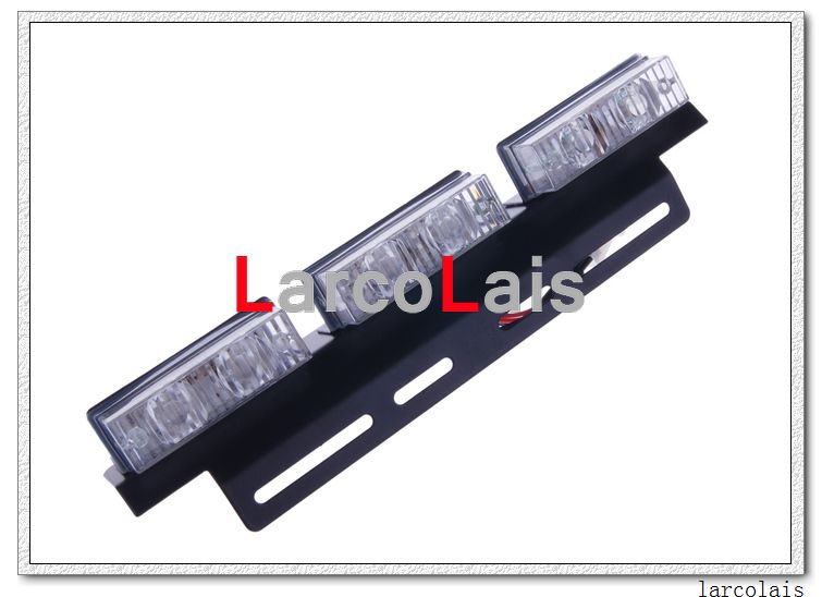 Larcolais neue 2 x 6 LED-Anzeige Flashing Flash Strobe Notfall Grille Auto LKW Licht Lichter LED Auto Licht