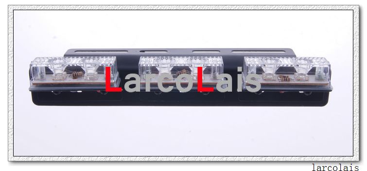 New Amber White 2 x 6-Indicatore LED Flash lampeggiante Strobe Emergency Grille Car Truck Luci 6 LED