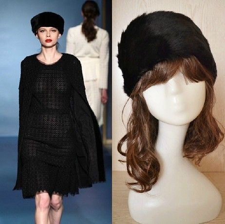 Luxe faux bont hoofdband hoofd banden hoeden mode kleding cap hoed gemengde kleur 10 stks / partij # 3400