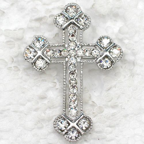 

Wholesale Crystal Rhinestone Cross Pin Brooch Fashion costume jewelry gift brooches & Pendant C403