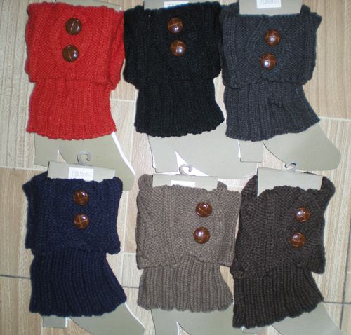 Solid Winter button Knit Crochet Acrylic Leg Warmers Boot Covers Tight High Quailty Women Dance Leg Warmers Legging 20 pairs/lot mixed #3401-image-174277658