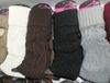 Solid Winter Knit Crochet Acrylic Leg Warmers Boot Covers Tight Women Dance Leg Warmers Legging 24 pairs/lot #3406