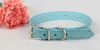 Valphundar Collar Bell Rhinestone PU Läder Cat Supply Collar Pet Neck Crem G475