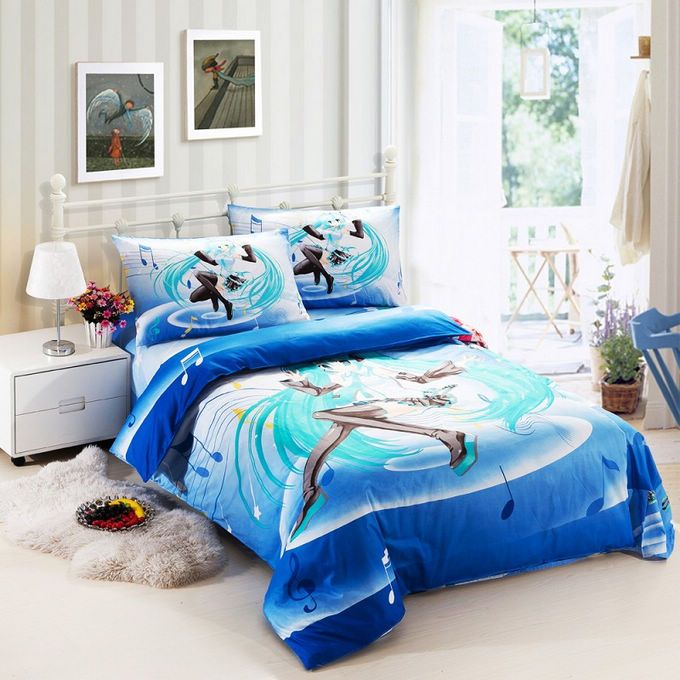 Hatsune Miku Japan Anime Girls Kid Duvet Cover Sheet Pillow Case