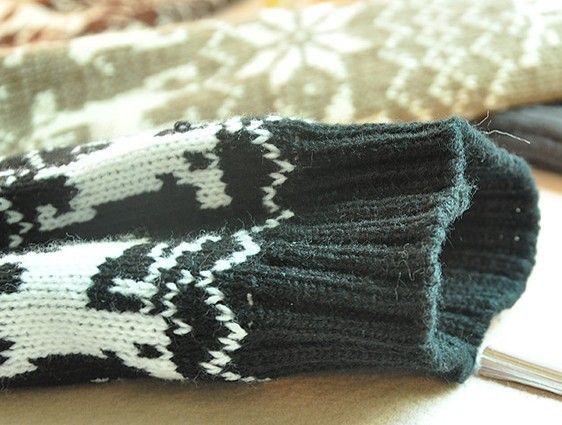 Automne hiver cerf noël tricoté jambières bas chaussettes bottes couvre Leggings serré escouleurs mélangées #3427