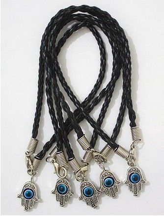 100 pcs Fatima Hand Evil Eye Charm Lucky Bracelets For Men and Women DIY Jewelry Gift251J