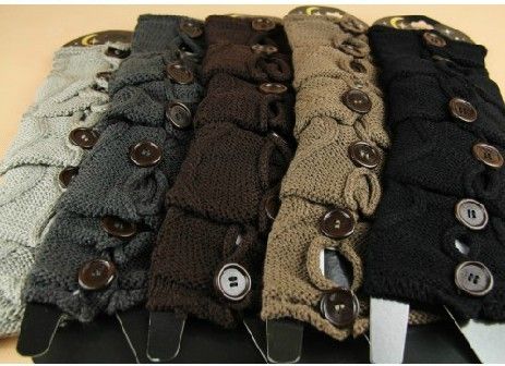 inverno solido abbottonatura maglia scaldamuscoli calza calza copri scarponcini Leggings aderenti 24 paia / lotto colori misti # 3435