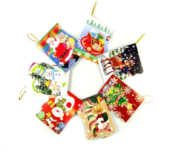 lot 5cm5cm Santa Cards julgranprydnader jul hängande etiketter önskar kort som säljer på fabrik 7760258