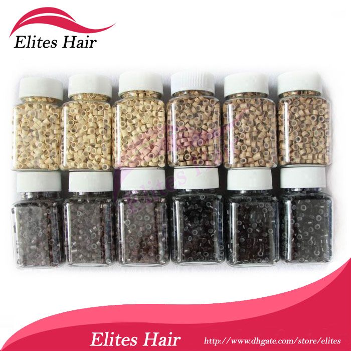 Queen Hair Mix colore 5mm silicone micro anelli piuma micro anelli perline / FEB001