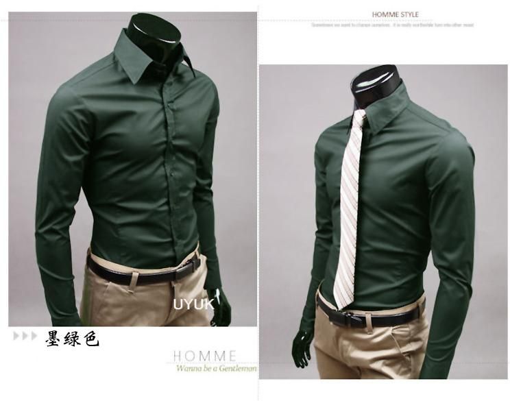 camisa social verde musgo