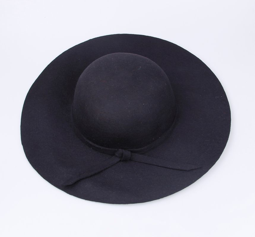 Cool Women Soft Floppy Wide Brim Cloche Fedora Dress Hat Black Retro