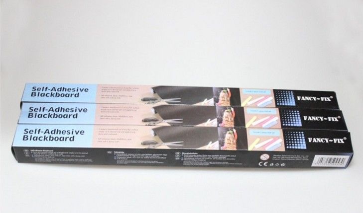 Inicio palillo de la pizarra de la etiqueta engomada de la pared de la pizarra Peel Stick de papel de pared de color Negro Tamaño: 45x200cm por el envío libre de DHL