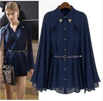 2015 New Womens High Street Famous Casual Brand Cape Style Design ...