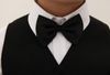 Solidne Black Boys Wedding Garnitury Formalne Party Tuxedo Garnitur Gościem Kurtka + Spodnie + Bow Tie / Necktie + Kamizelka + Koszulka Sukienka Garnitur 5 sztuk Zestaw 5 zestawów / partia # 3465 \ t