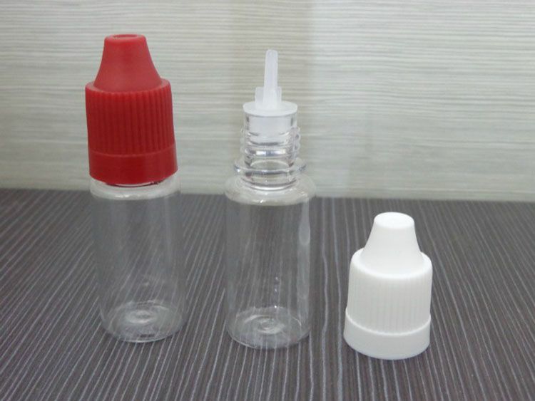 Colorful Needle Bottle 5ml 10ml 15ml 20ml translucent PET drop bottles with Child proof cap Store most liquid E Vapor Cig Liquid