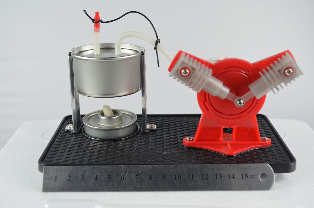 V Twin Steam Engine Generator Education Toy Kits Electricity From