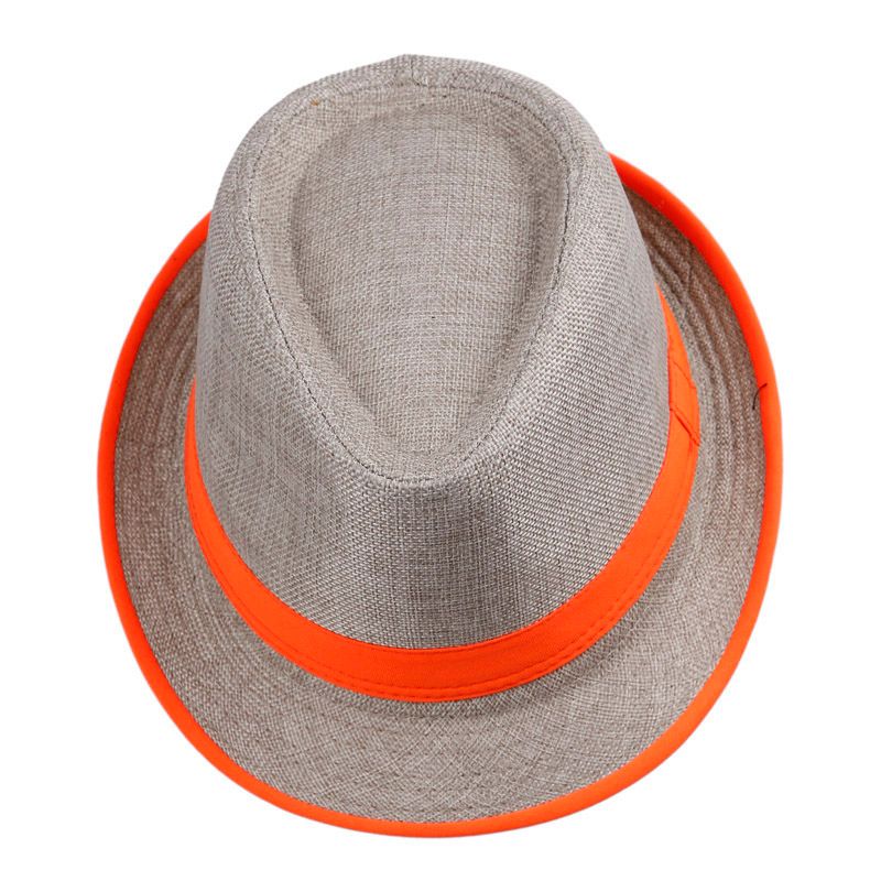 Moda Palha Panamá Fedora Caps Sólidos Vestido Chapéus Elegantes Primavera Verão Praia Chapéu de Sol Cores Escolher DHV * 10