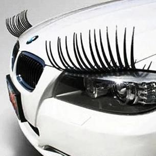 Car Stickers one pair Cool Fashion Eyelashes PVC Logo Sticker Lashes Decal Auto Exterior Accessories