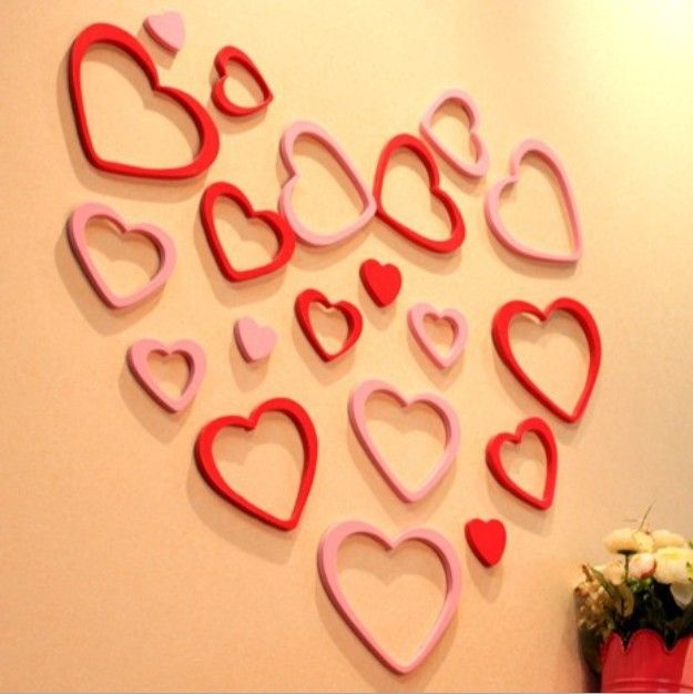 Heart Wall Decor hot sale art diy heart style wall sticker decals home wall decor Heart Wall Decor hot sale art diy heart style wall sticker decals home wall decor