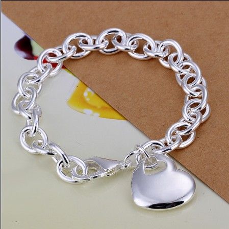 Ordre mixte 925 pendentif coeur en argent bracelet pendentif de mode bijoux de la Saint-Valentin pour envoyer sa petite amie un cadeau livraison gratuite / 