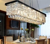 L100cm * W22cm Modern LED Kristal Kolye Işık Tavan Lambaları Avizeler Salon DropLights Restoran Otel Toplantı Odası Aydınlatma