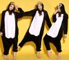 Cartoon Animal Black Penguin Dorosły Lonesies Onesie Piżamy Kigurumi Kombinezon Bluzy Bluzy Śmiech Dla Dorosłych Witamy Zamówienie Hurtowe