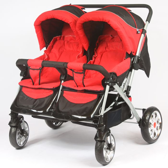Beautiful Pink Pushchairs Double Baby Buggy For
