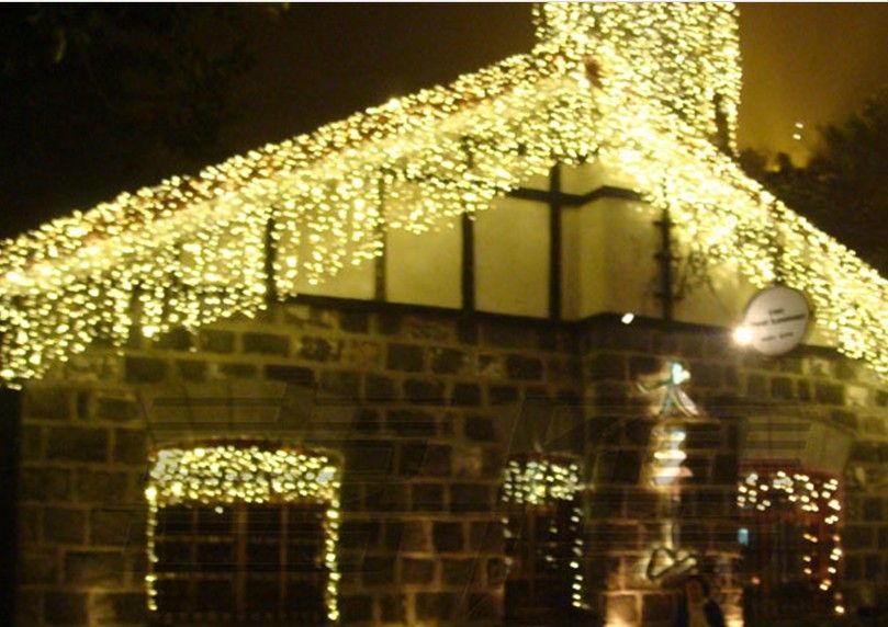 6 M * 1M 256LEDS Gordijn Light String Christmas Garden Decoratie Party Trouwvakantie Flash String Fairy Lamp