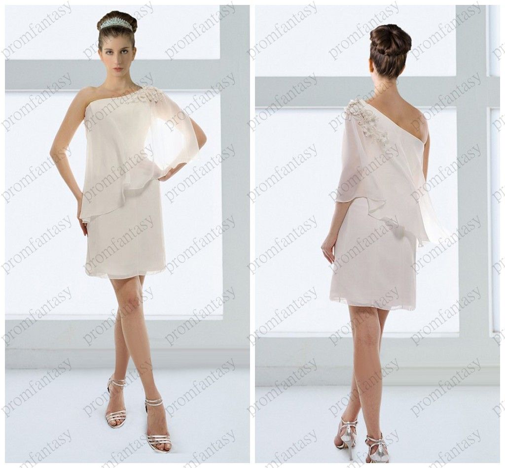 One Shoulder Wrap Wedding Dress