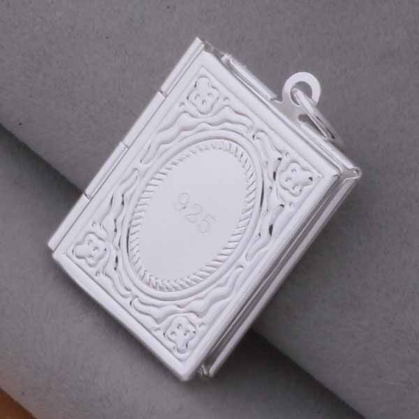 Fashion Jewelry 925 Silver Square Frame Pendant Necklace Top quality Christmas gift 