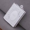 Fashion Jewelry 925 Silver Square Frame Pendant Necklace Top quality Christmas gift free shipping 10pcs/lot