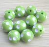 100pcs/lot 20mm Mix Color Round Acrylic Polka Dot Beads For Chunky Necklace Kids Jewelry Finding Making