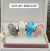 4pcs S925 Sterling Silver Screw Core Blossom Murano Glass Beads Charm Jewelry Set Fit European Style Jewelry Bracelet EN037