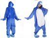 Animal Blue Shark Unisex Volwassen Flanel Onesies Pyjama Kigurumi Jumpsuit Hoodies Nachtkleding Cosplay voor volwassenen (exclusief slippers)