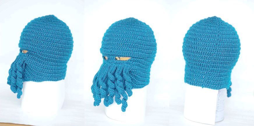 Christmas New Hats For Adult Handmade Cthulhu Ski Mask Octopus Hat 2013 Fashion Novelty Handmade Knitting Wool Octopus Unisex Hat YW15