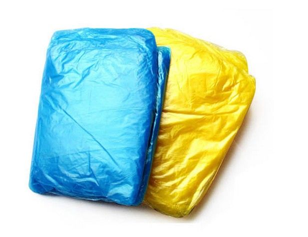 Hot sale Disposable PE Raincoats Poncho Rainwear Travel Rain Coat Rain Wear gifts mixed colors Wholesale & 