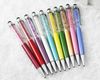 2 in 1 Crystal capacitieve stylus pen + schrijfpen voor tablet pc mobiele telefoon of met rubberen DHL FEDEX gratis verzending CH8562138