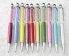 2 in 1 crystal capacitive stylus pen + write pen for Tablet Pc mobile phone or with Rubber DHL Fedex Free shipping CH8562138