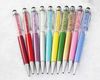 2 in 1 Crystal capacitieve stylus pen + schrijfpen voor tablet pc mobiele telefoon of met rubberen DHL FEDEX gratis verzending CH8562138