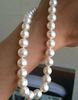 Nueva joyería de perlas finas naturales collar de perlas blancas de 9-10 mm 18 pulgadas