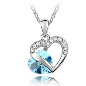 

Bridal Jewelry Heart Pendant Crystal Necklace For Women make with Swarovski Elements Crystal Necklace Pendants Fashion Jewelry 326197i