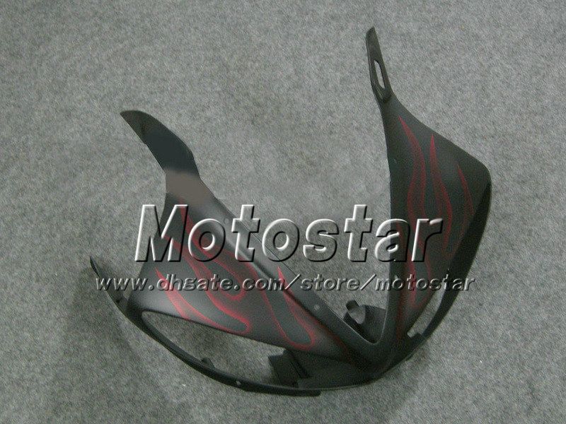 Red flame matt black fairings set for YZF600 03 04 YAMAHA YZF-R6 03 04 YZFR6 2003 2004 ABS fairing body kit YZF R6